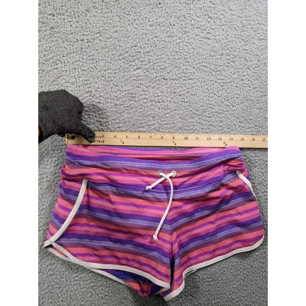 Athleta Shorts Womens Small Pink Purple Striped Athletic Running Liner Nylon - Picture 6 of 14